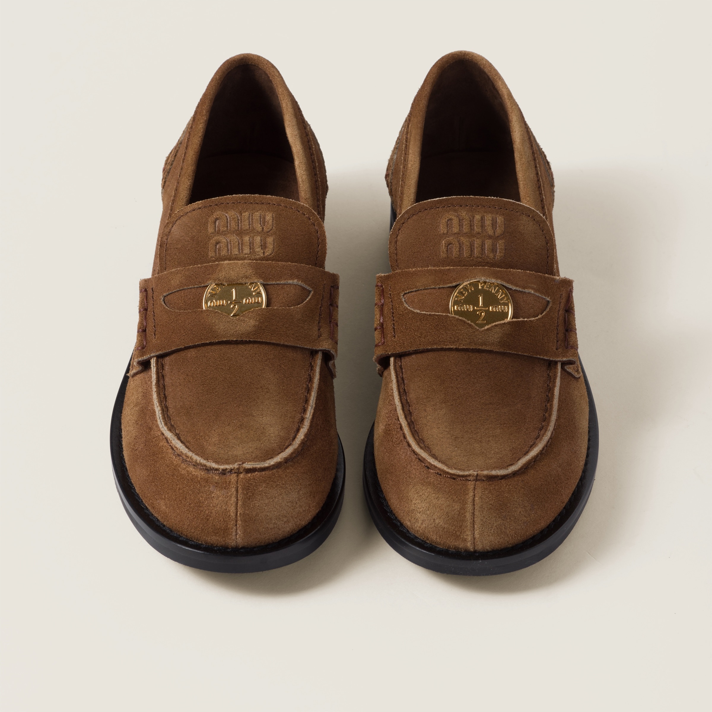 Miu Miu Faded suede loafers | REVERSIBLE