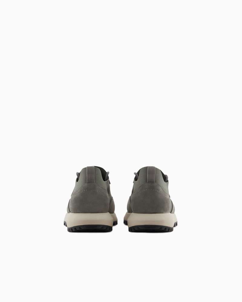EMPORIO ARMANI KNIT SNEAKERS WITH SUEDE DETAILS outlook