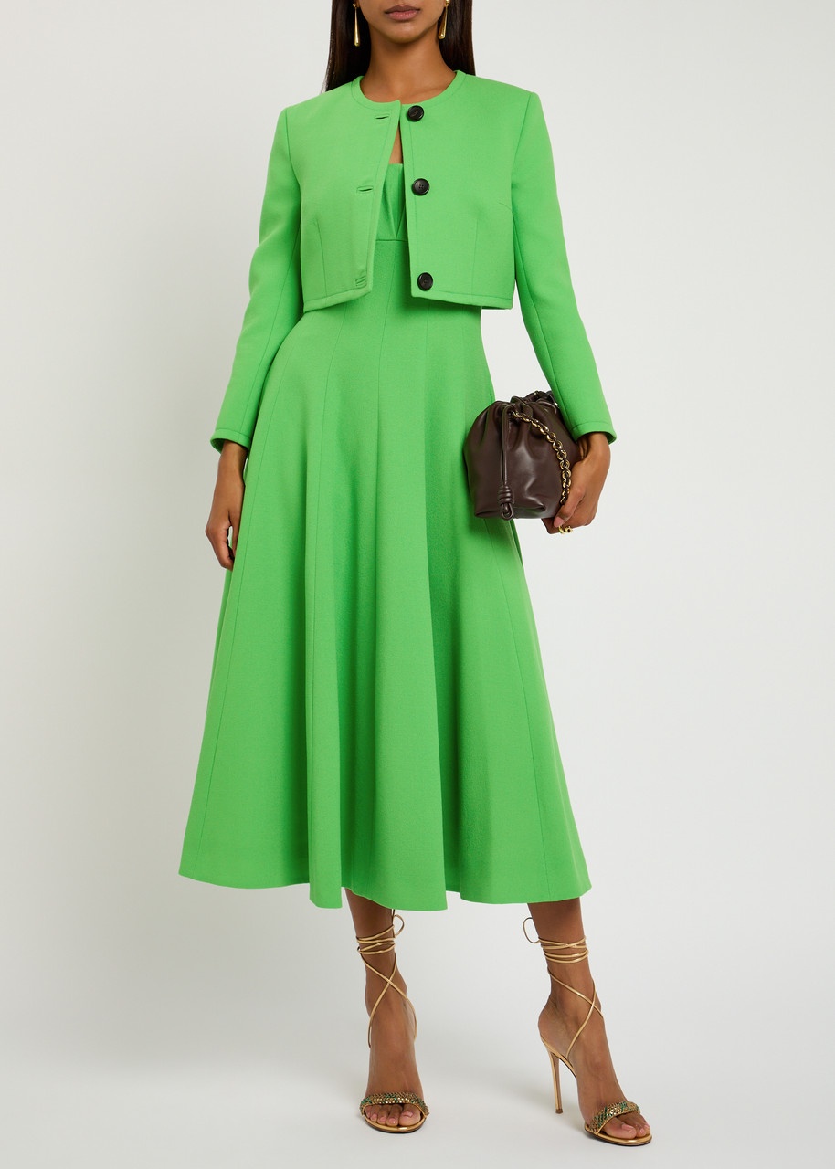 Emilia Wickstead Lizette Wool-crepe Cropped Jacket - 4