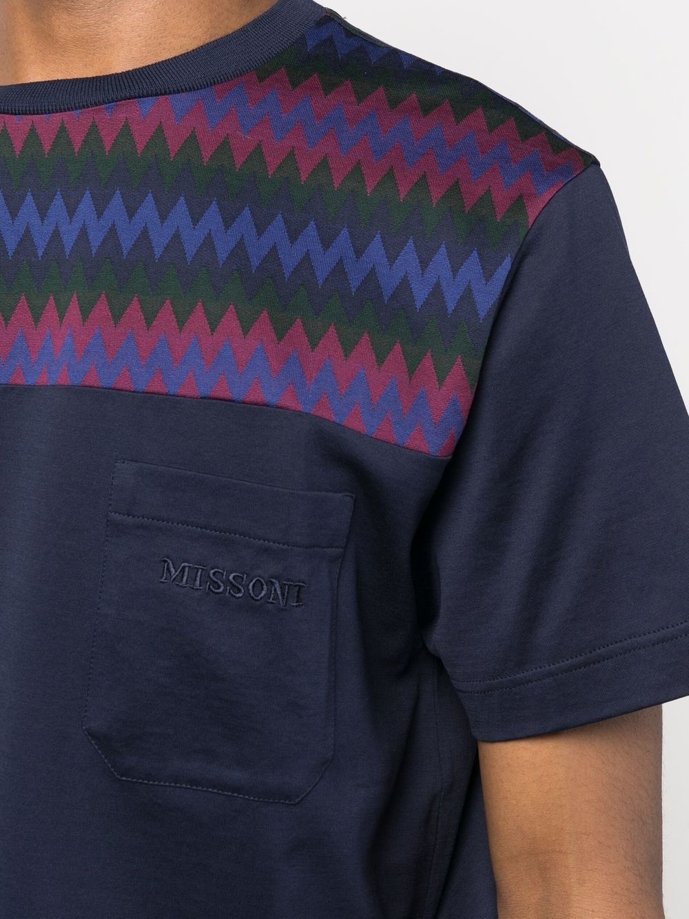 zigzag cotton T-shirt - 5