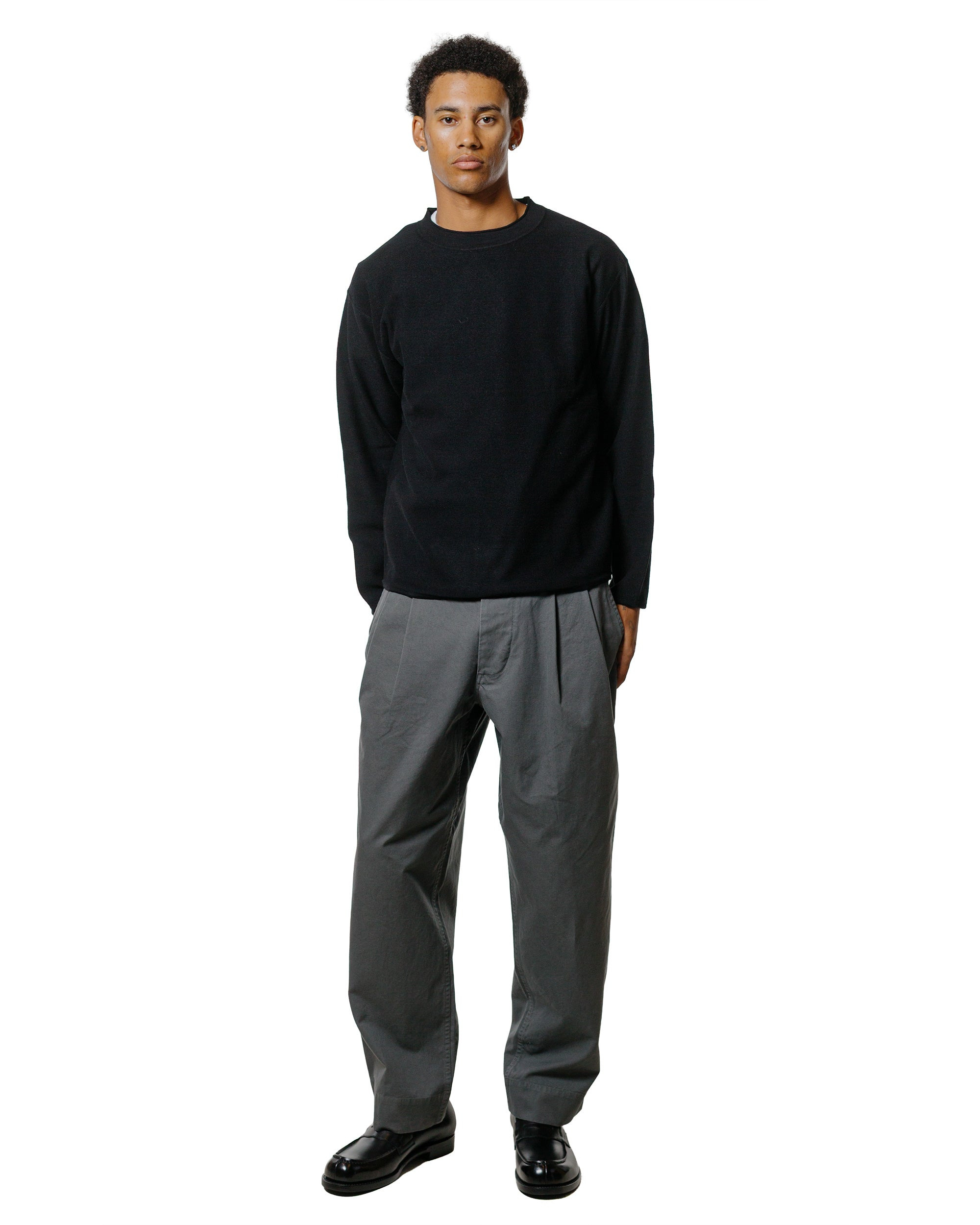 Felted Crew Neck Fine Felted Merino Black - 4