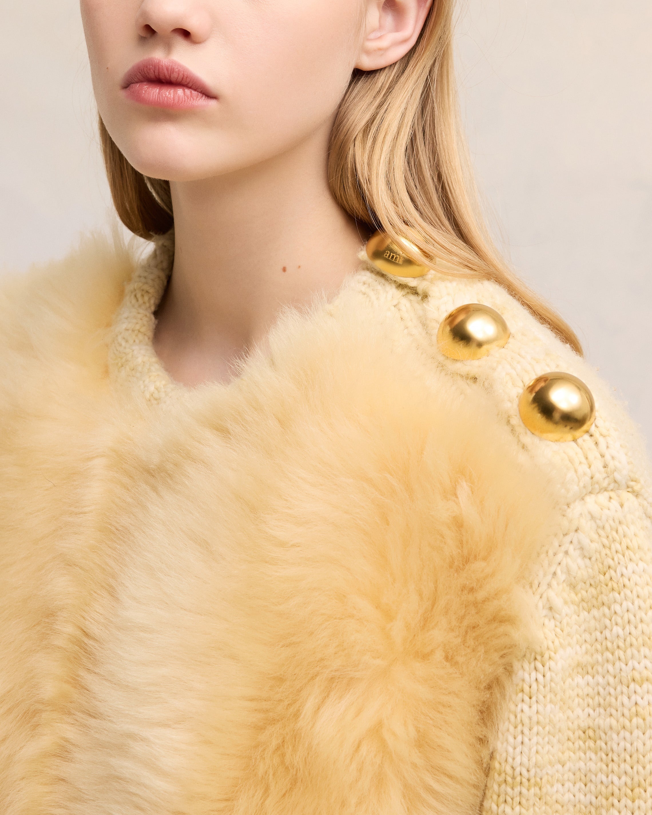 SHEARLING CREW NECK SWEATER - 4