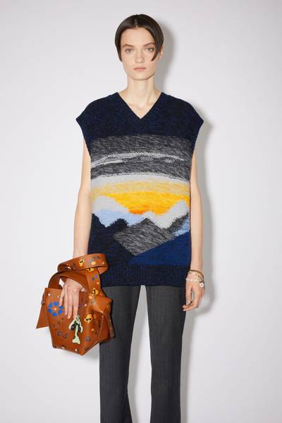 Acne Studios Wool sweater vest


 - Dark blue/multi outlook