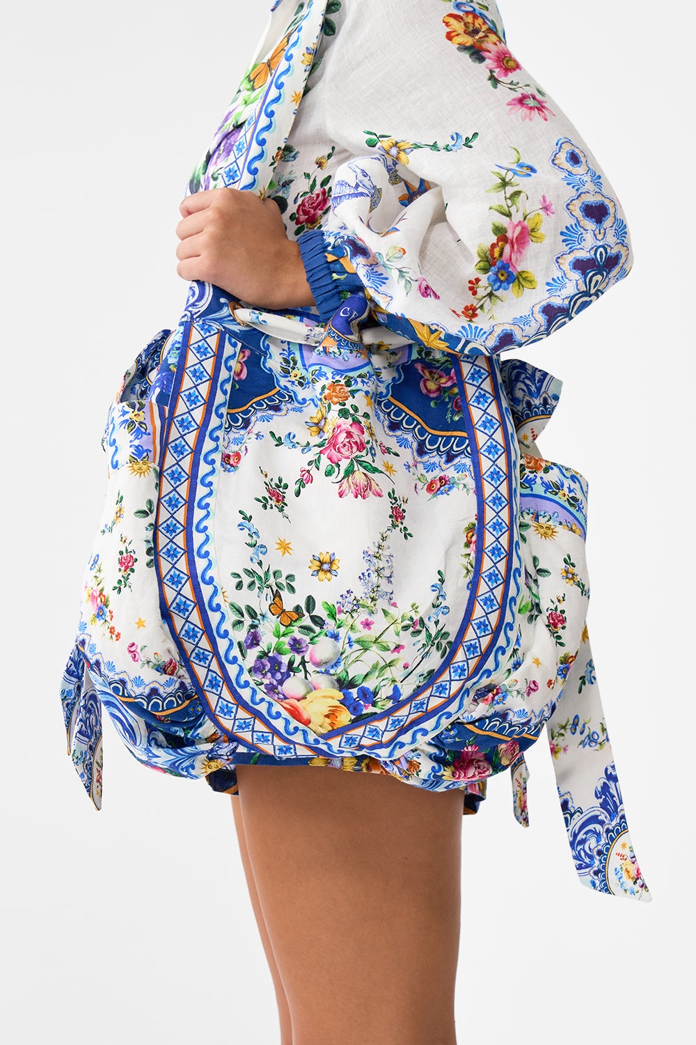 DRAWSTRING BOW BEACH BAG - 6