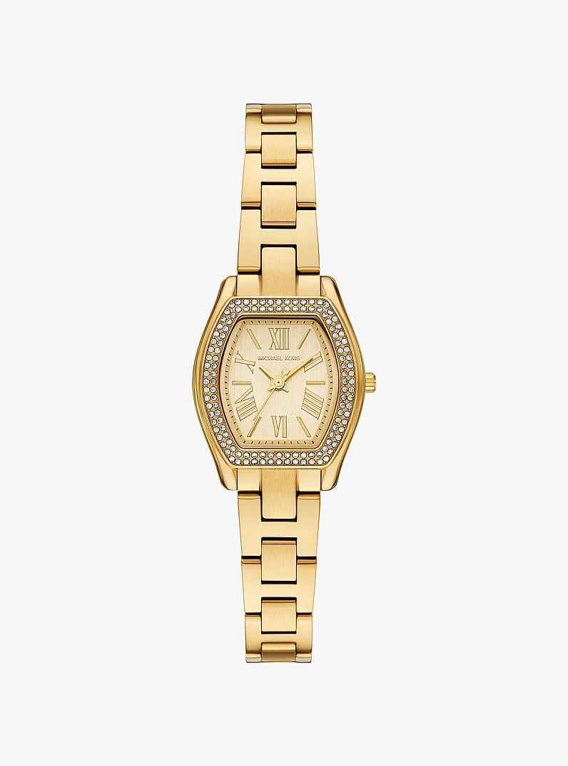 Petite Chelsea Pavé Gold-Tone Watch - 1