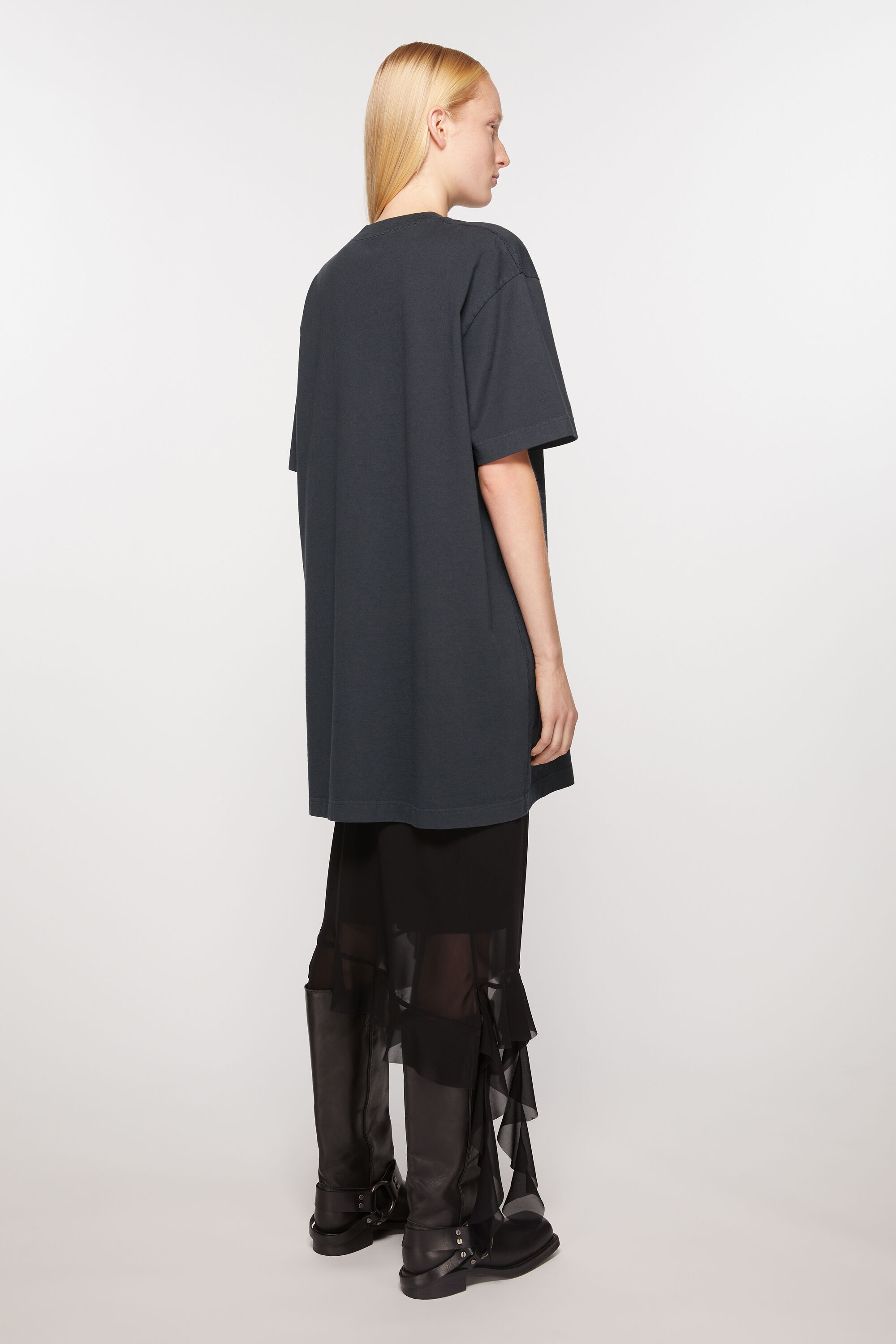 Logo t-shirt dress - Black - 4