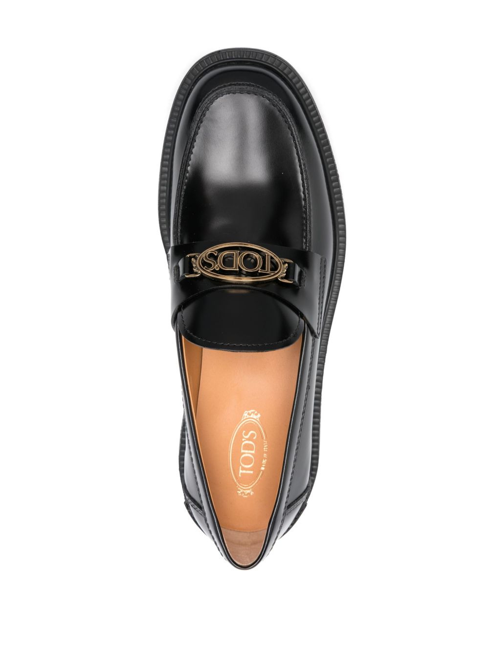 logo-plaque loafers - 4