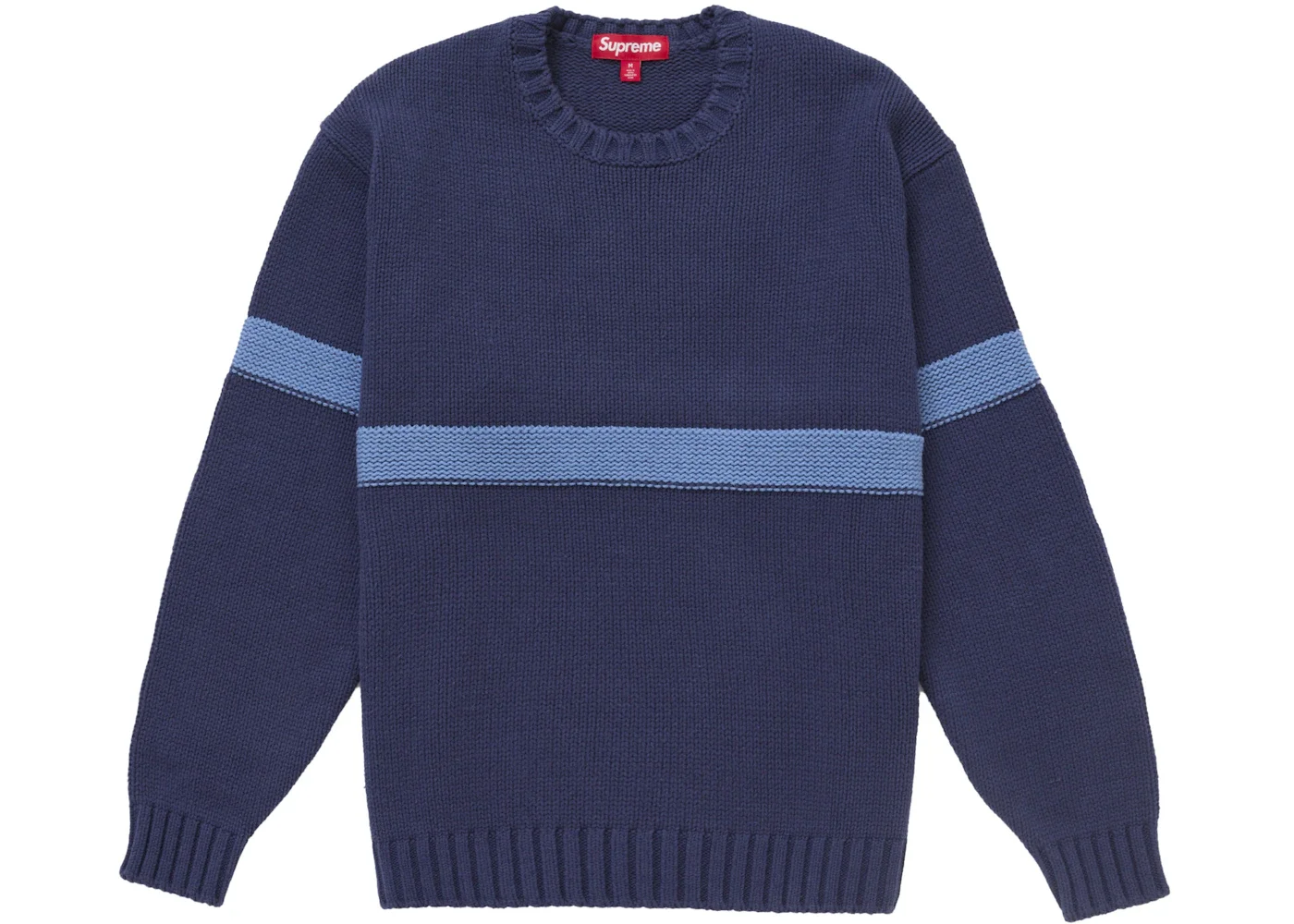 Supreme Tonal Applique Sweater Navy - 1