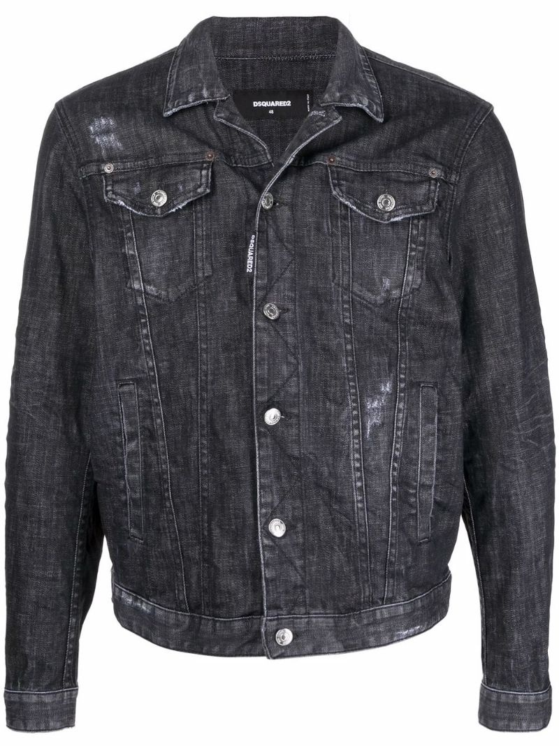 button-up denim jacket - 1