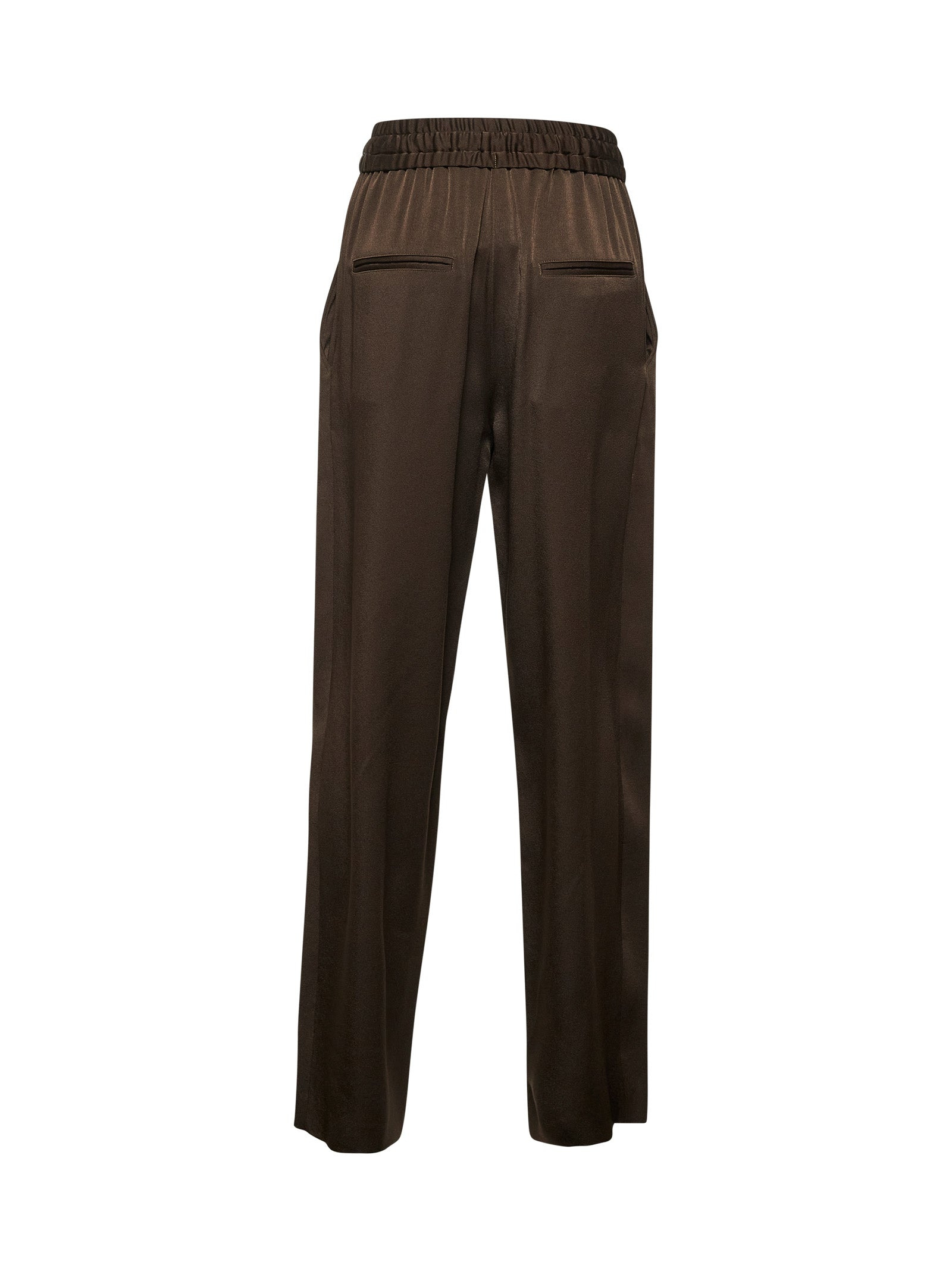 Brown satin Kendry trousers - 2