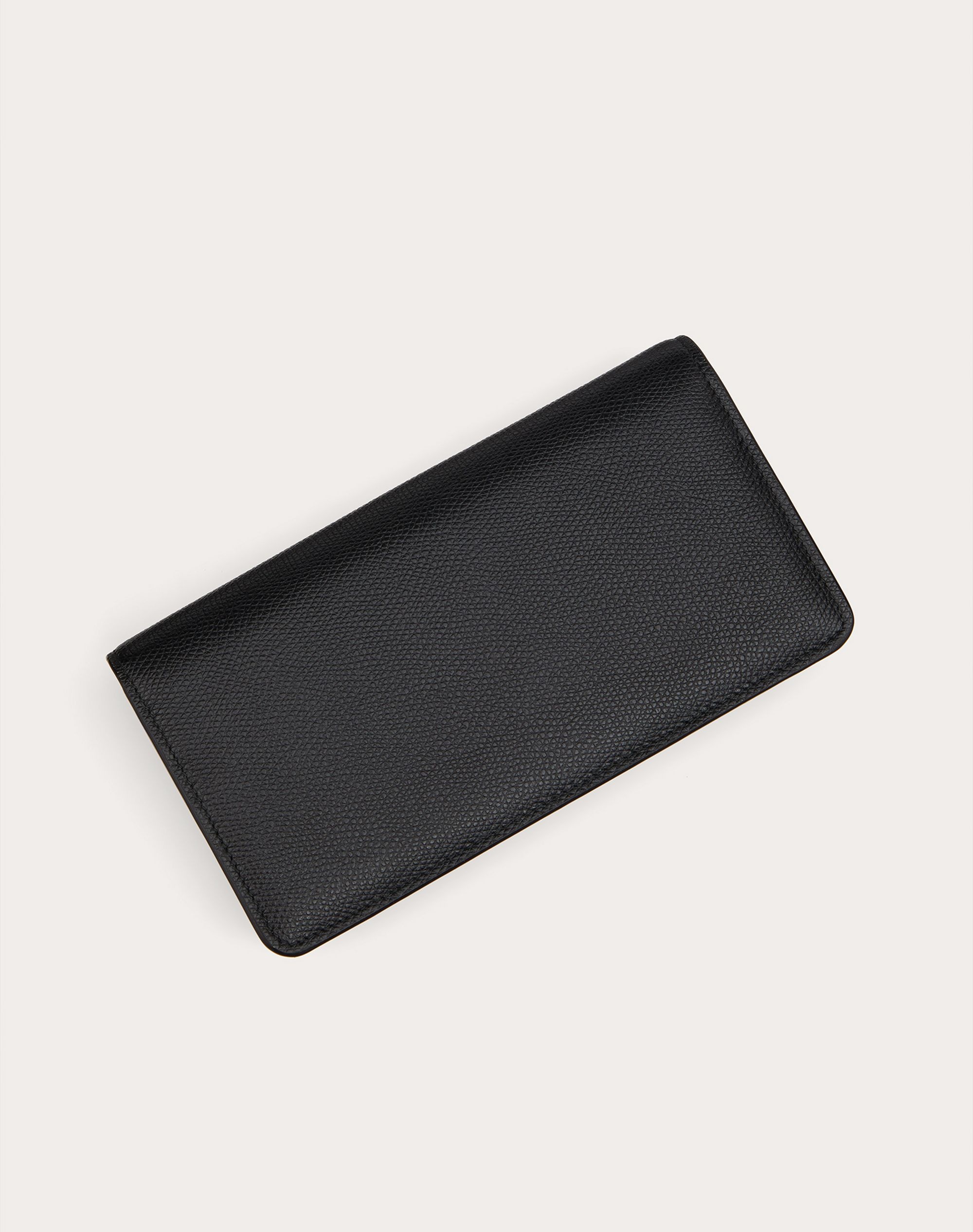 VLOGO SIGNATURE GRAINY CALFSKIN WALLET WITH CHAIN - 3