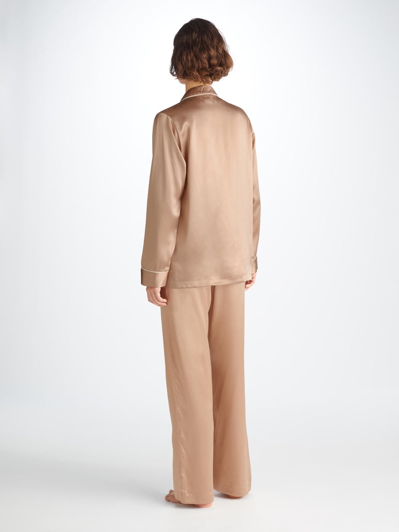 Women's Pajamas Bailey Silk Satin Gold - 4