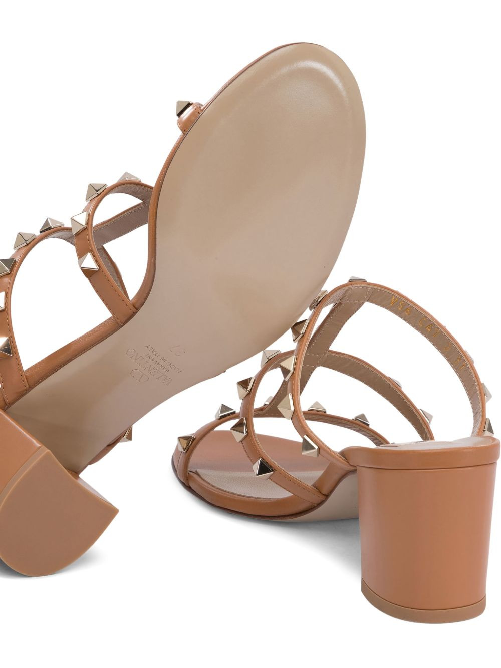 Rockstud 60mm leather sandals - 5