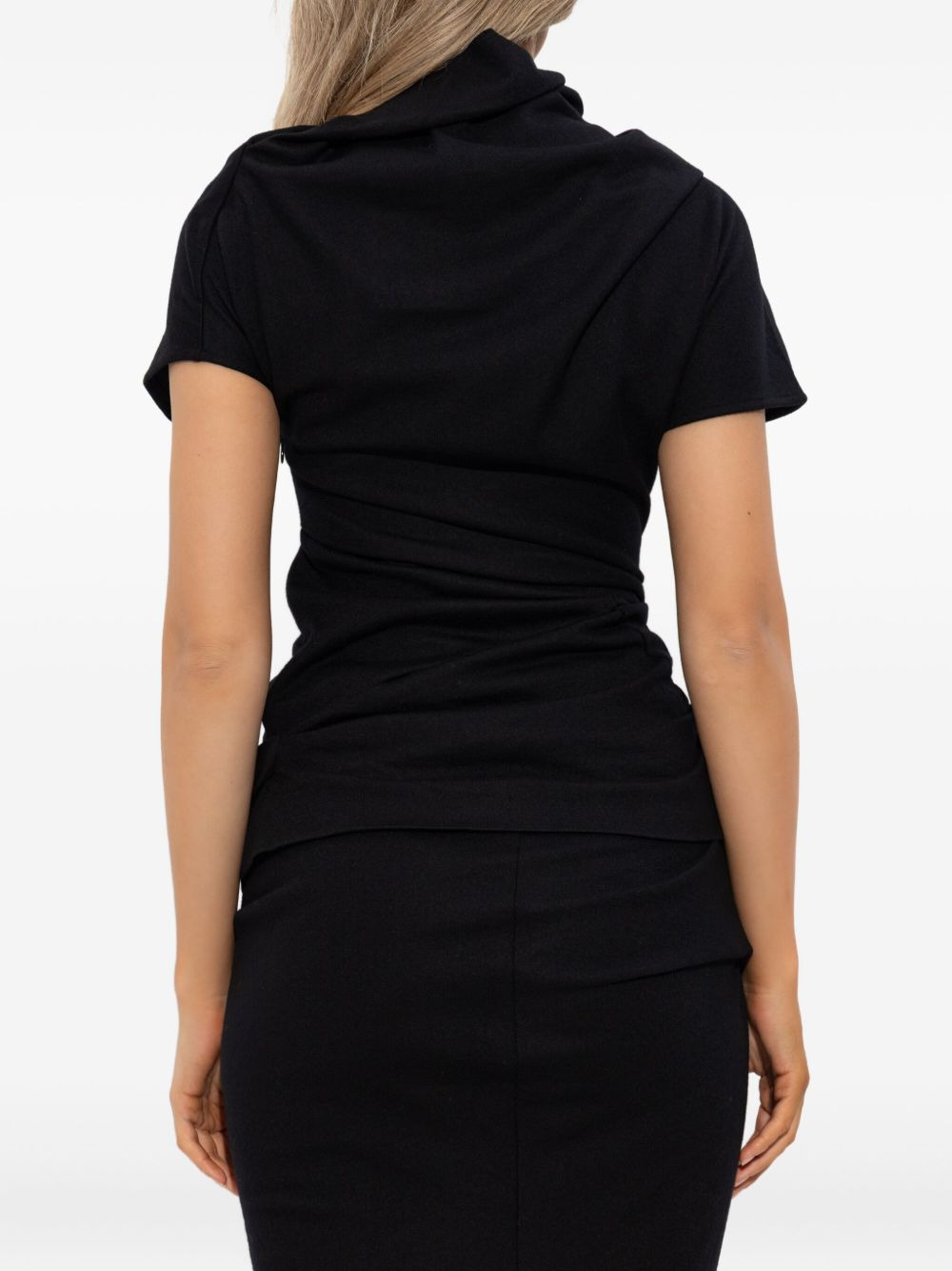 draped wool top - 4