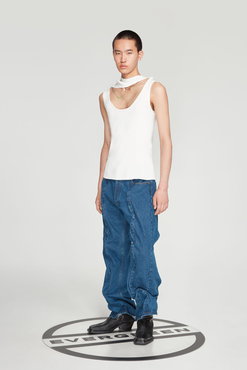 Classic Triple Collar Knit Tank Top 5