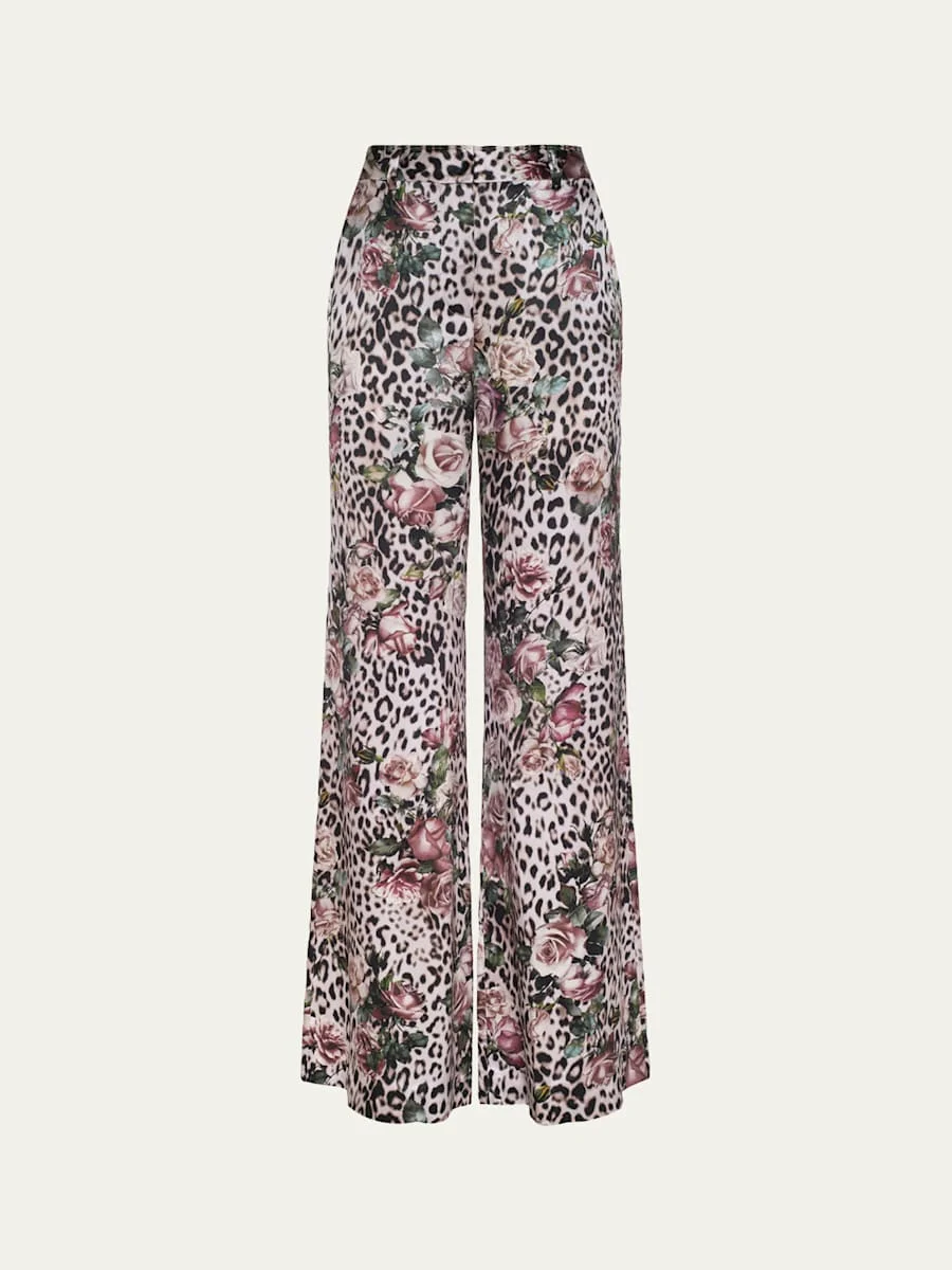 Pilar Silk Wide-Leg Pants - 1