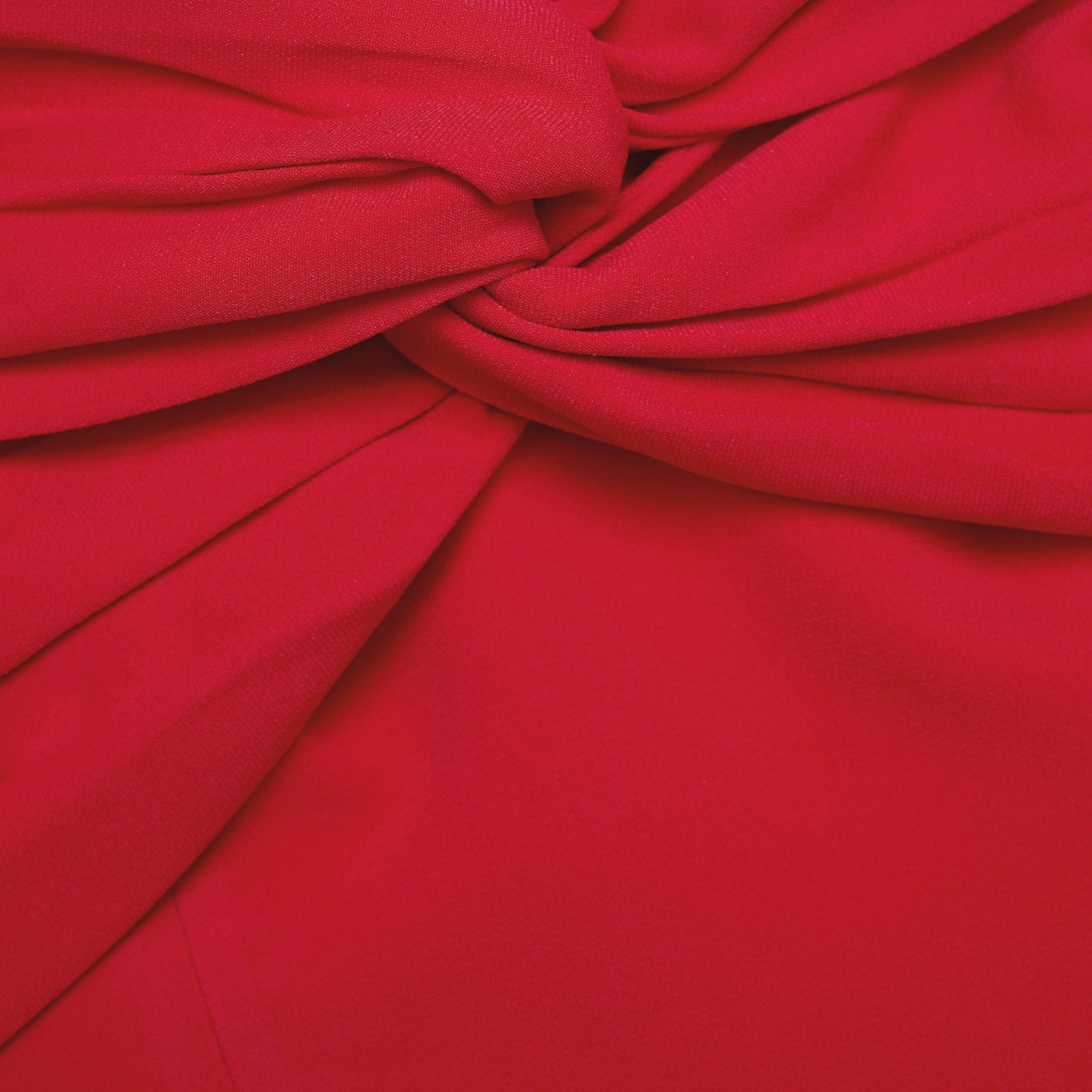 Red Off Shoulder Midi Dress - 5