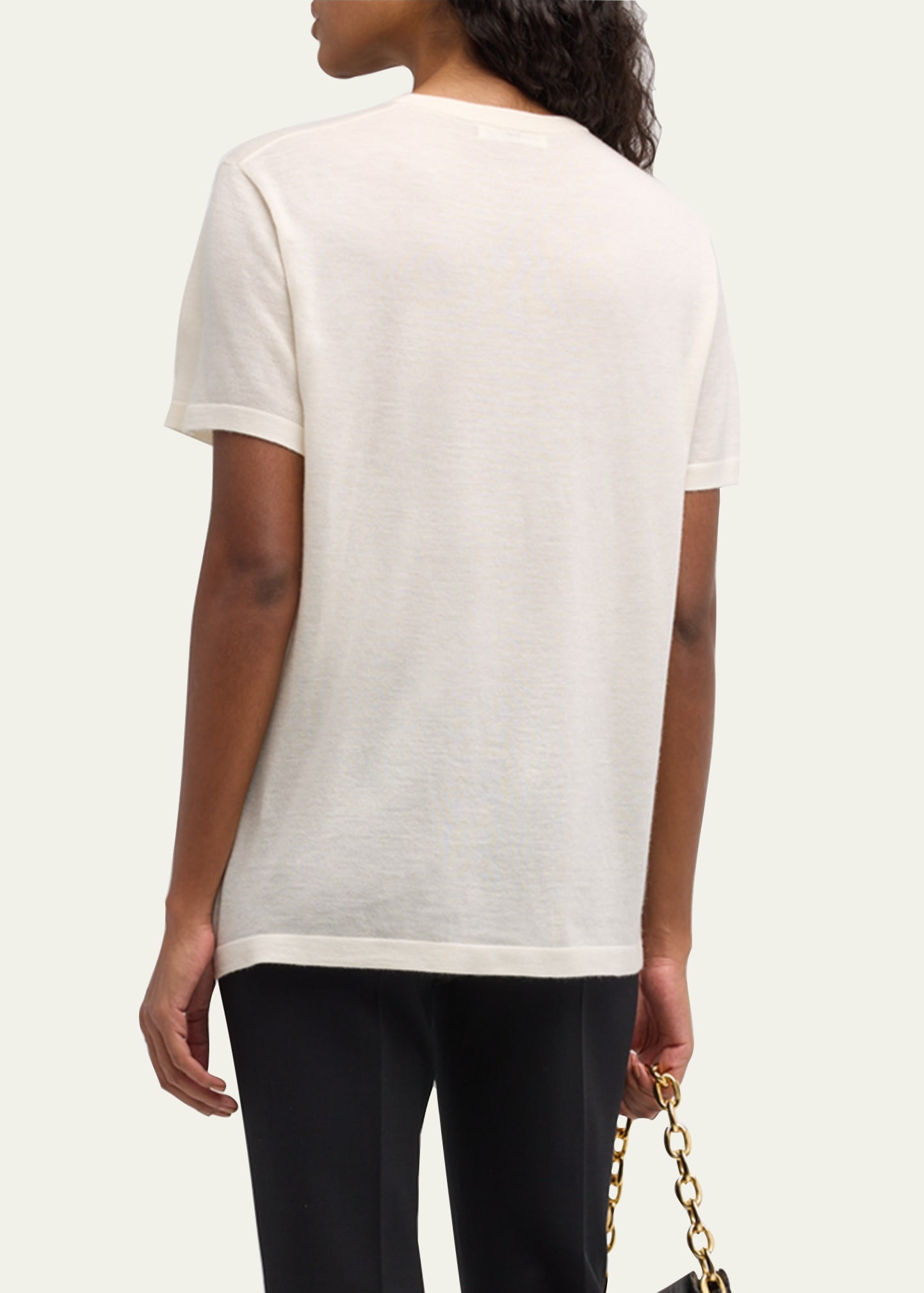 Cashmere Short-Sleeve T-Shirt - 3