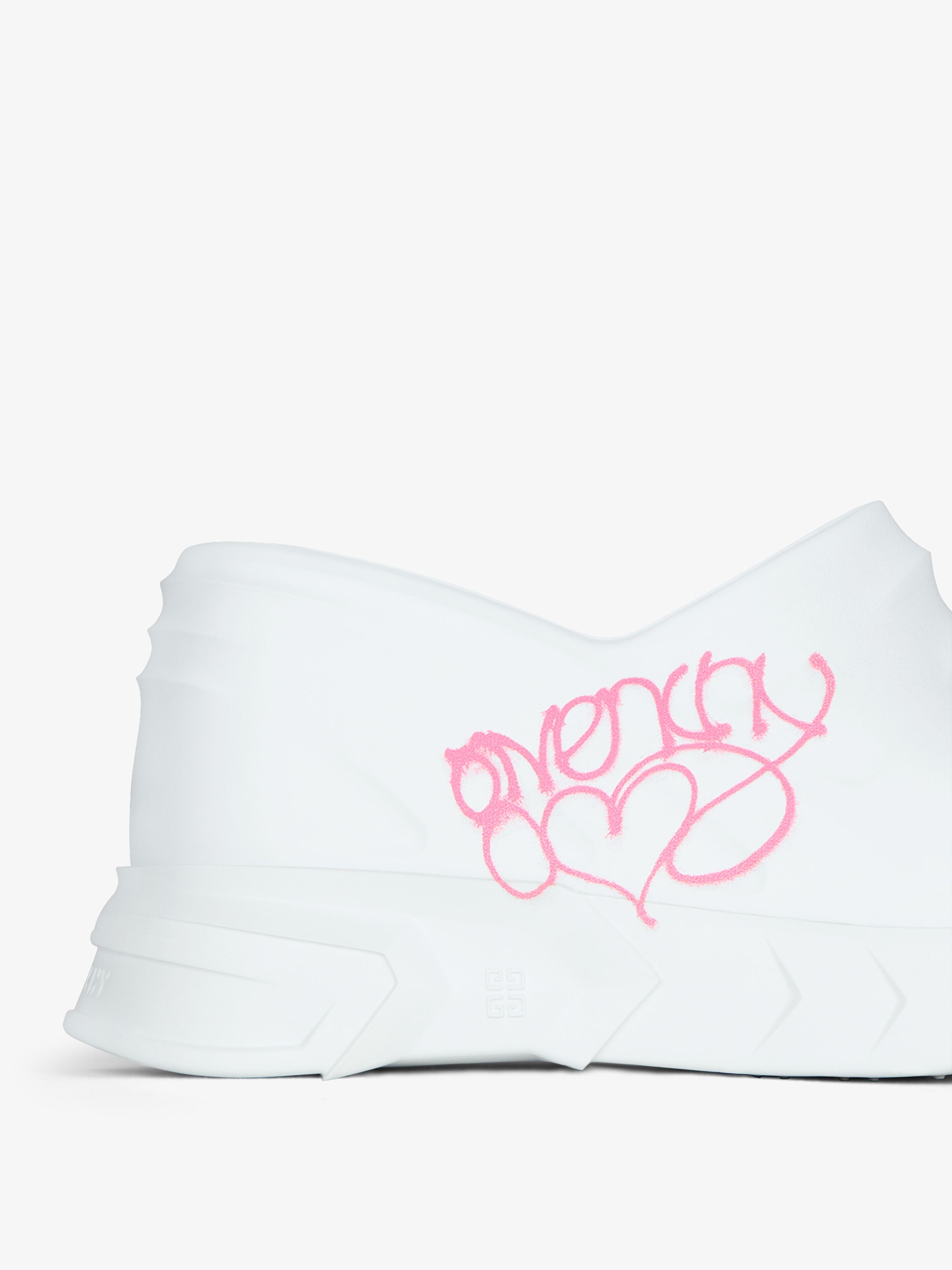 MARSHMALLOW WEDGE SANDALS IN RUBBER WITH GIVENCHY LOVE PRINT - 6