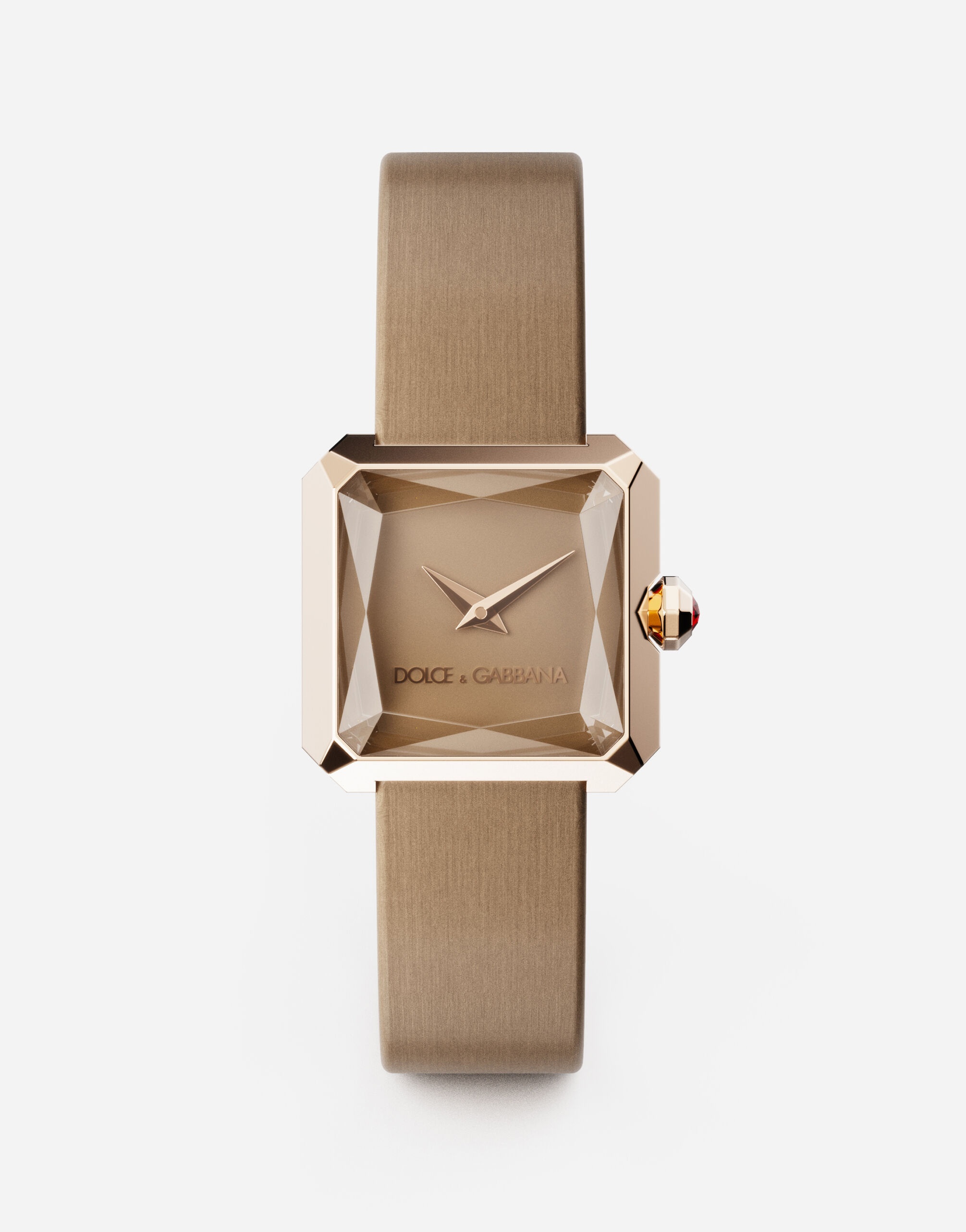 Gold watch with silk strap - 1