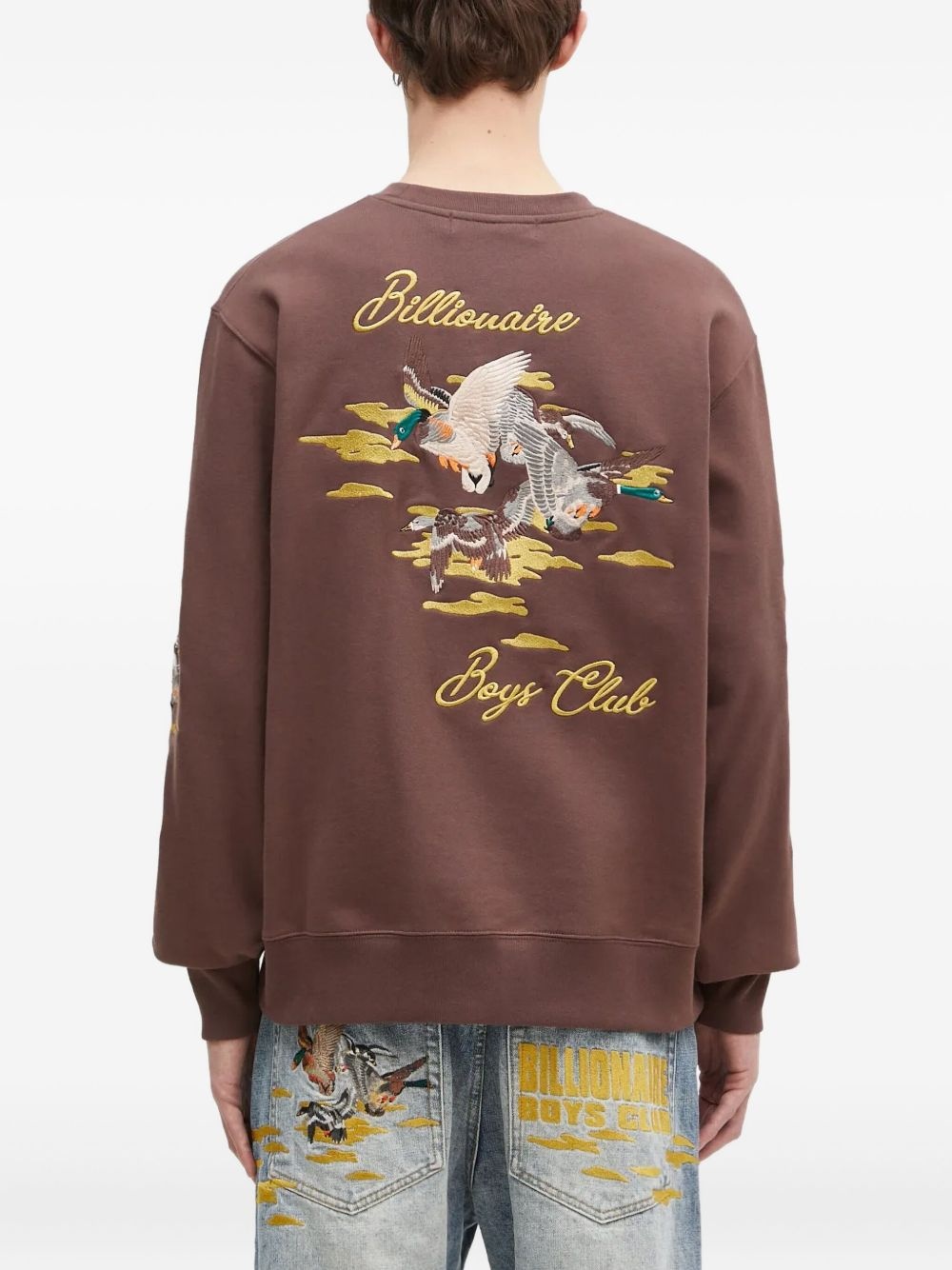 duck-embroidered crew-neck sweatshirt - 4