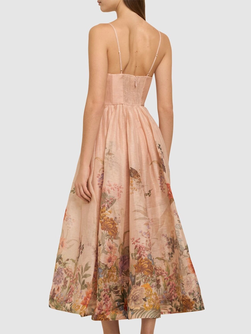 Zimmermann Pavilion silk & linen organza midi dress
