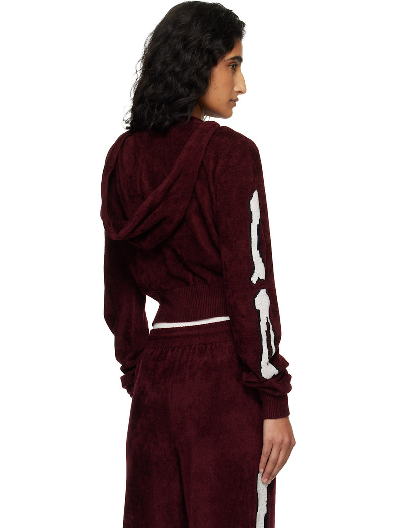 Burgundy Bones Track Jacket 3
