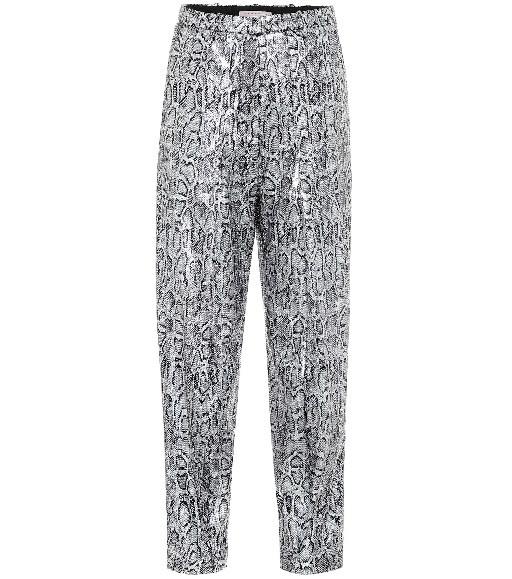 Snake-effect high-rise pants - 1
