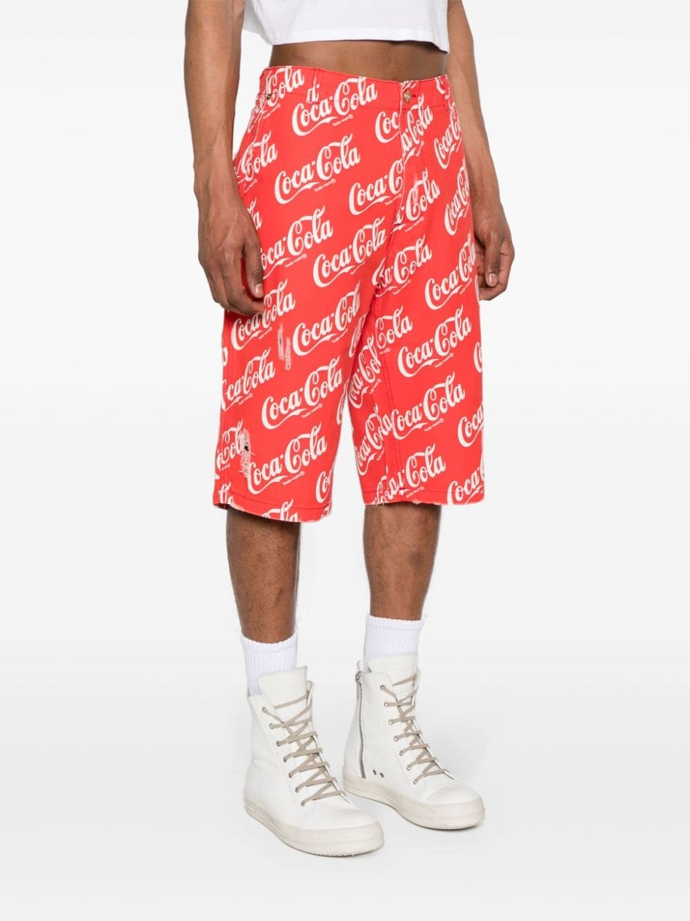 Coca-Cola print cotton shorts - 3