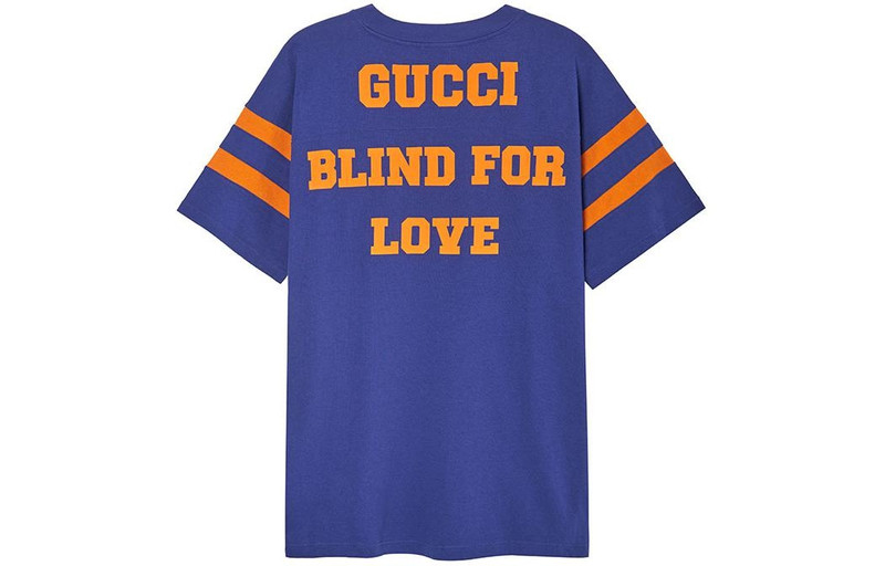 GUCCI T-shirt with '25 Gucci Eschatology and Blind for Love 1921' print outlook
