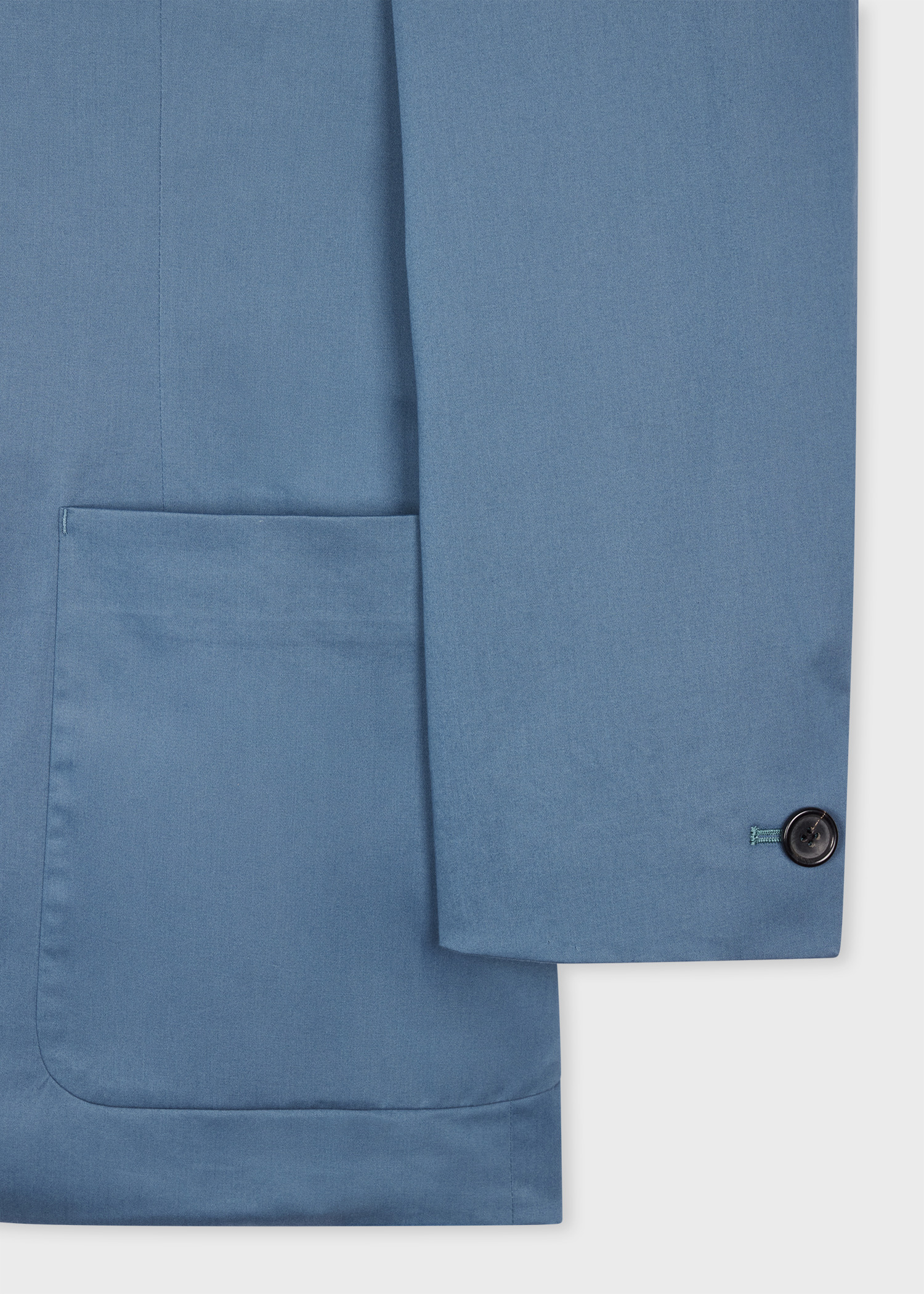 Blue Stretch-Cotton Buggy-Lined Blazer - 3
