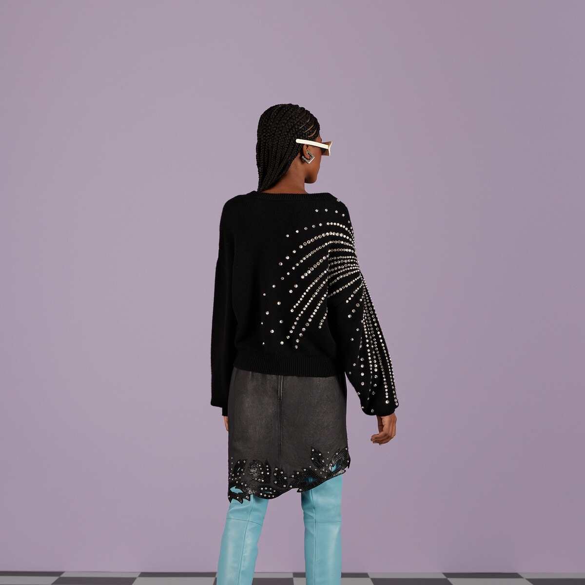 Wool cashmere sweater with sequins - 7