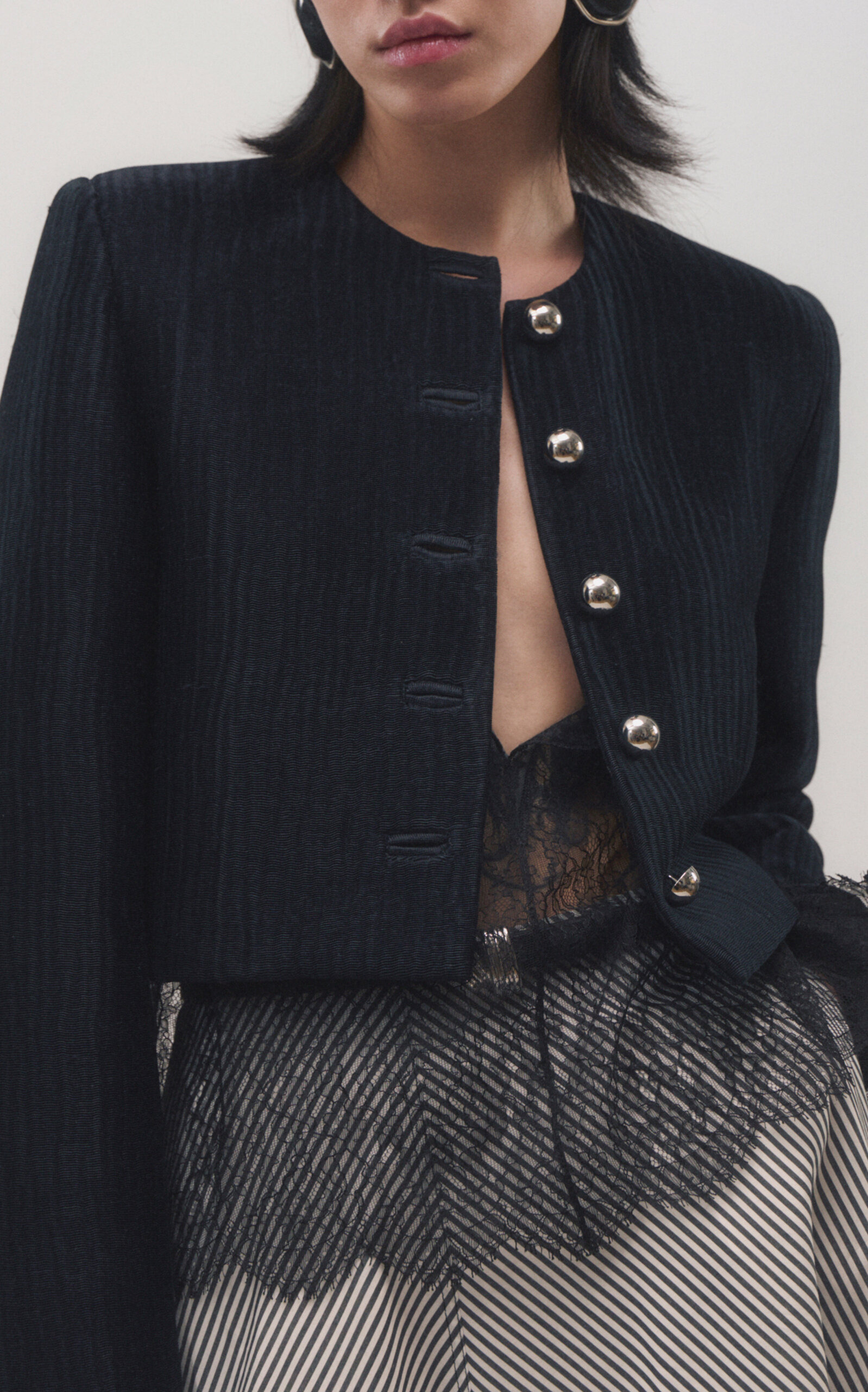 The Ryder Pleated Sponge Silk Jacket black - 2