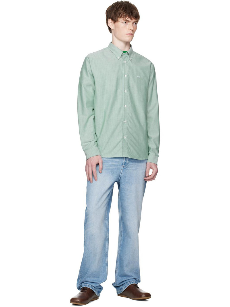 A.P.C. Green & Purple Greg Shirt outlook