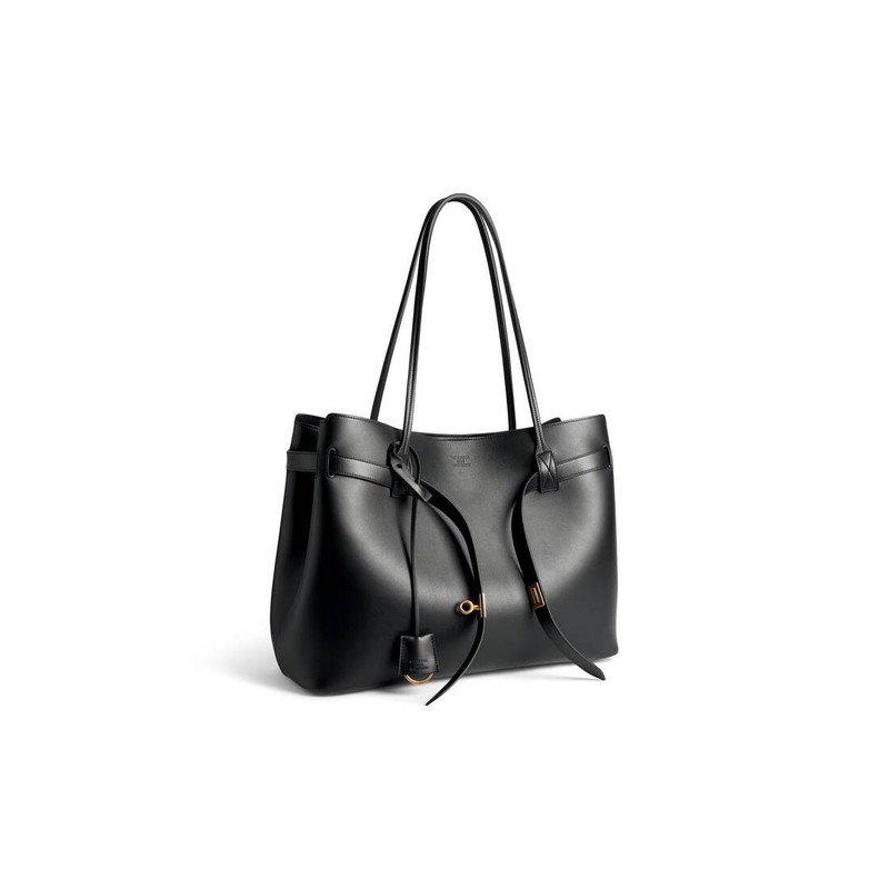BALENCIAGA Women's Bel Air Tote Bag Large in Black outlook