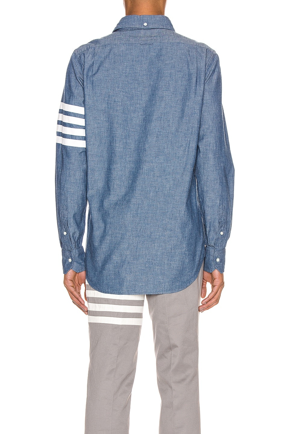 Straight Fit Button Down Long Sleeve Shirt - 4