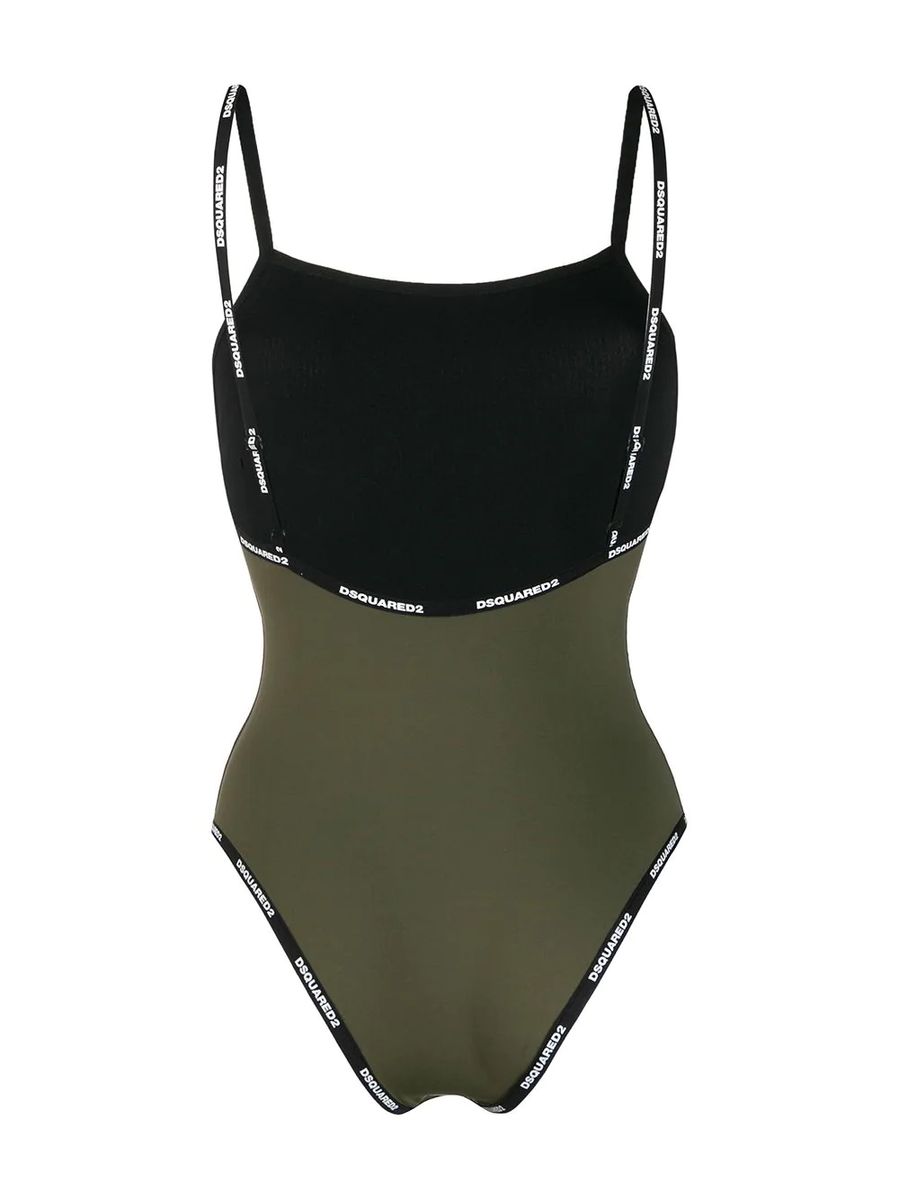 logo strap swimsuit - 2