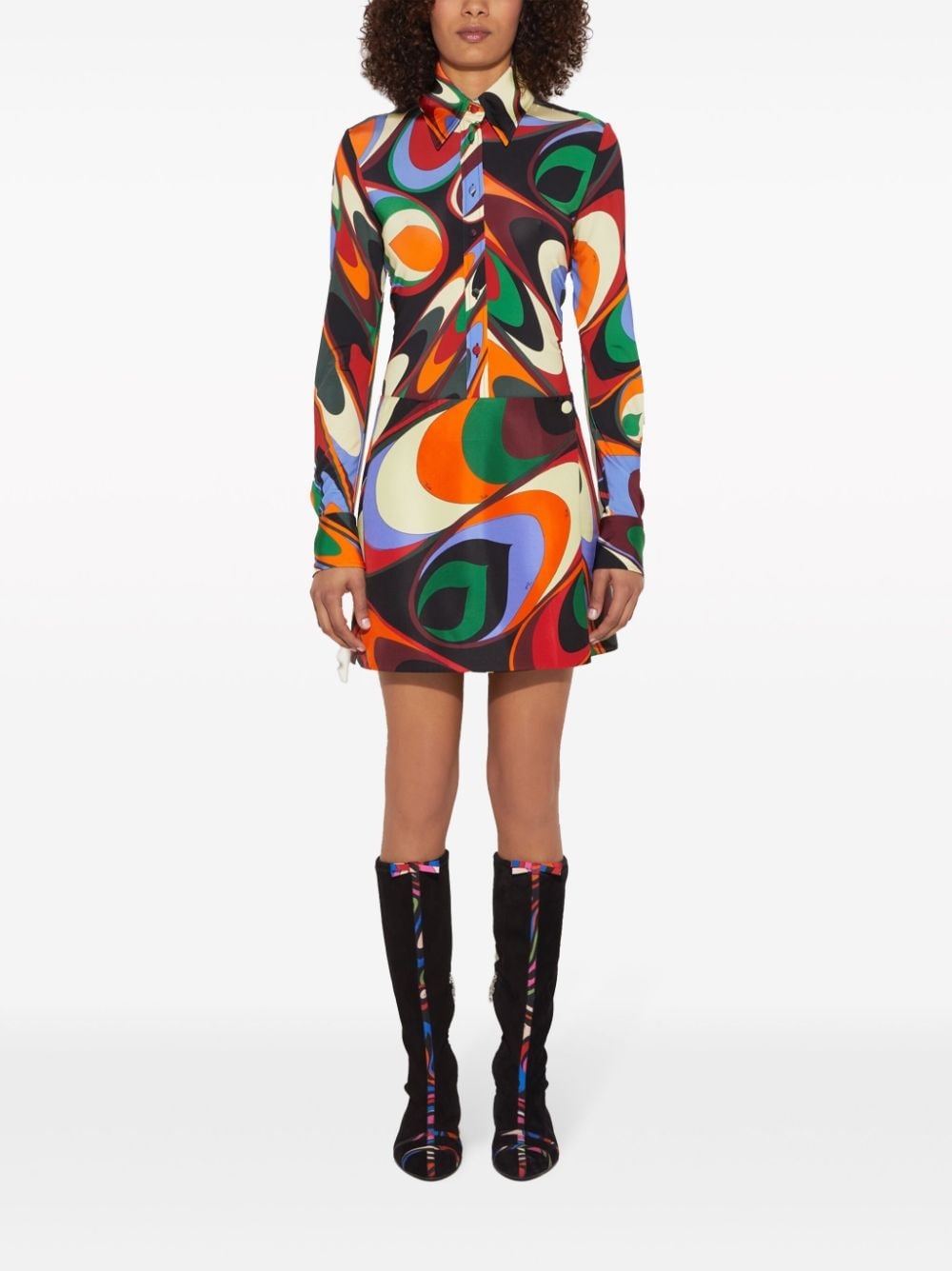 One-print satin shirt - 2