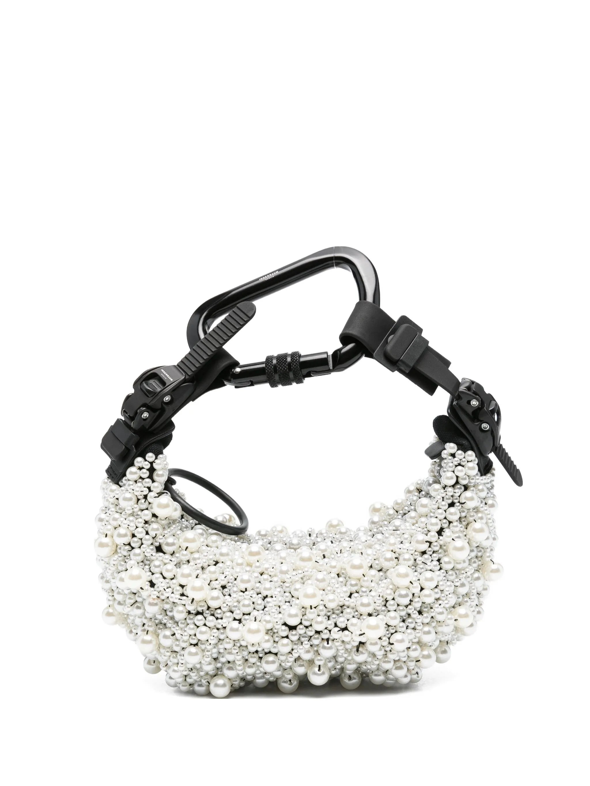 Innerraum Pearl-embellished Carabiner Clutch Bag - 1