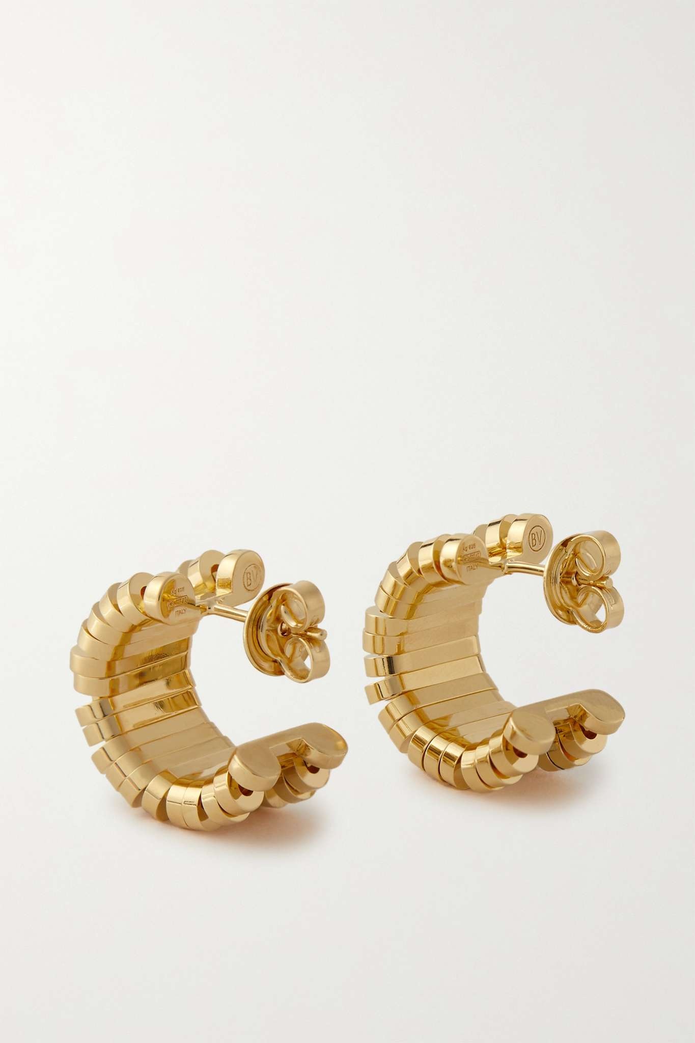 Gold-plated hoop earrings - 3