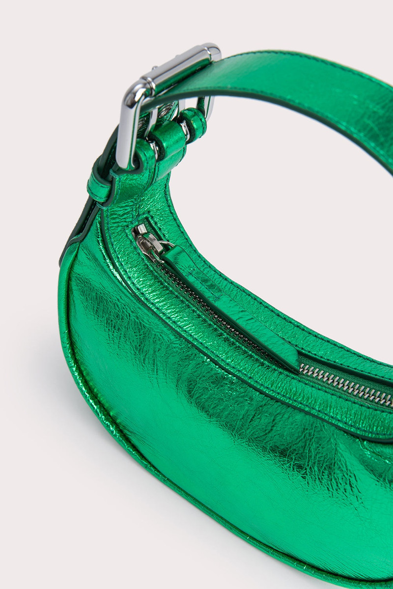 Mini Soho Clover Green Metallic Leather 4