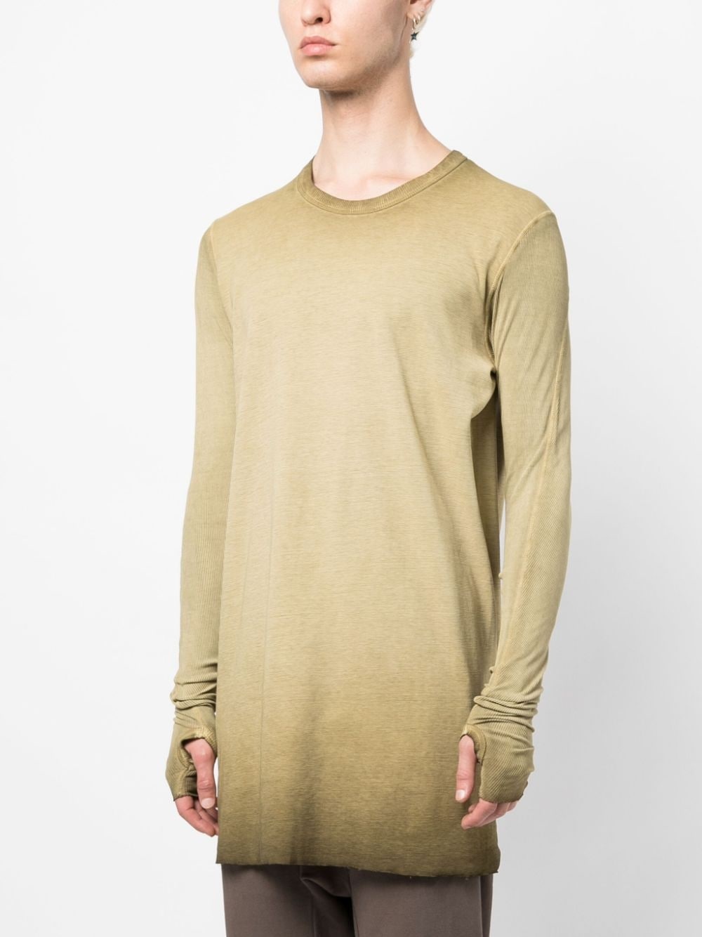 fine-ribbed long-sleeved T-shirt - 3