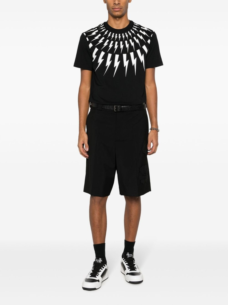 Neil Barrett Fair Isle Thunderbolt cotton T-shirt outlook