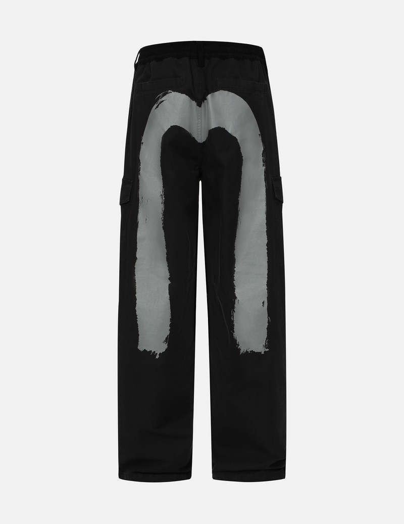 EVISU HAND BRUSH DAICOCK PRINT BAGGY PANTS outlook