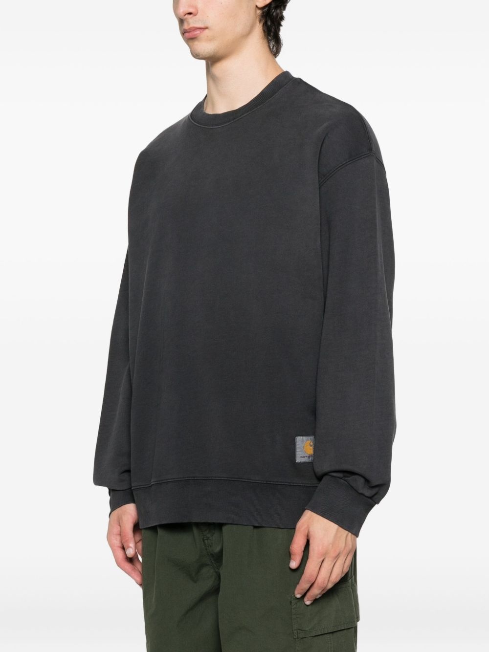 crew-neck cotton sweatshirt - 3