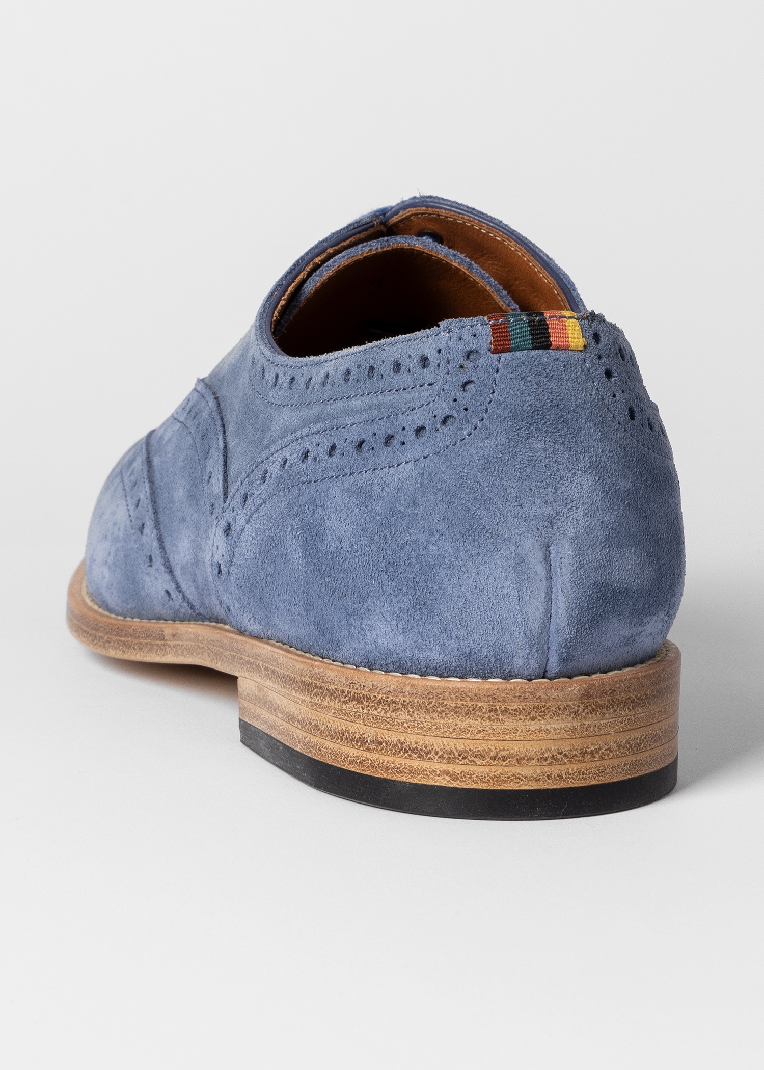 Light Blue Suede 'Niccolo' Brogues - 5