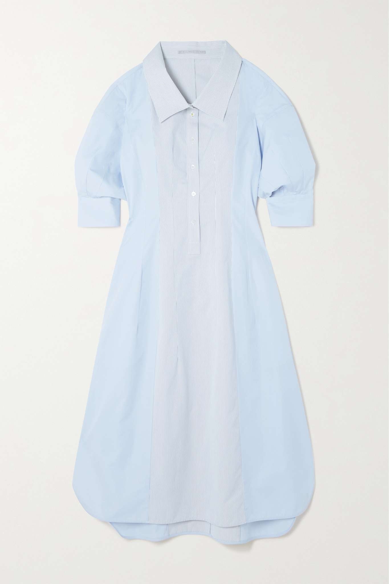 Pinstriped cotton shirt dress - 1