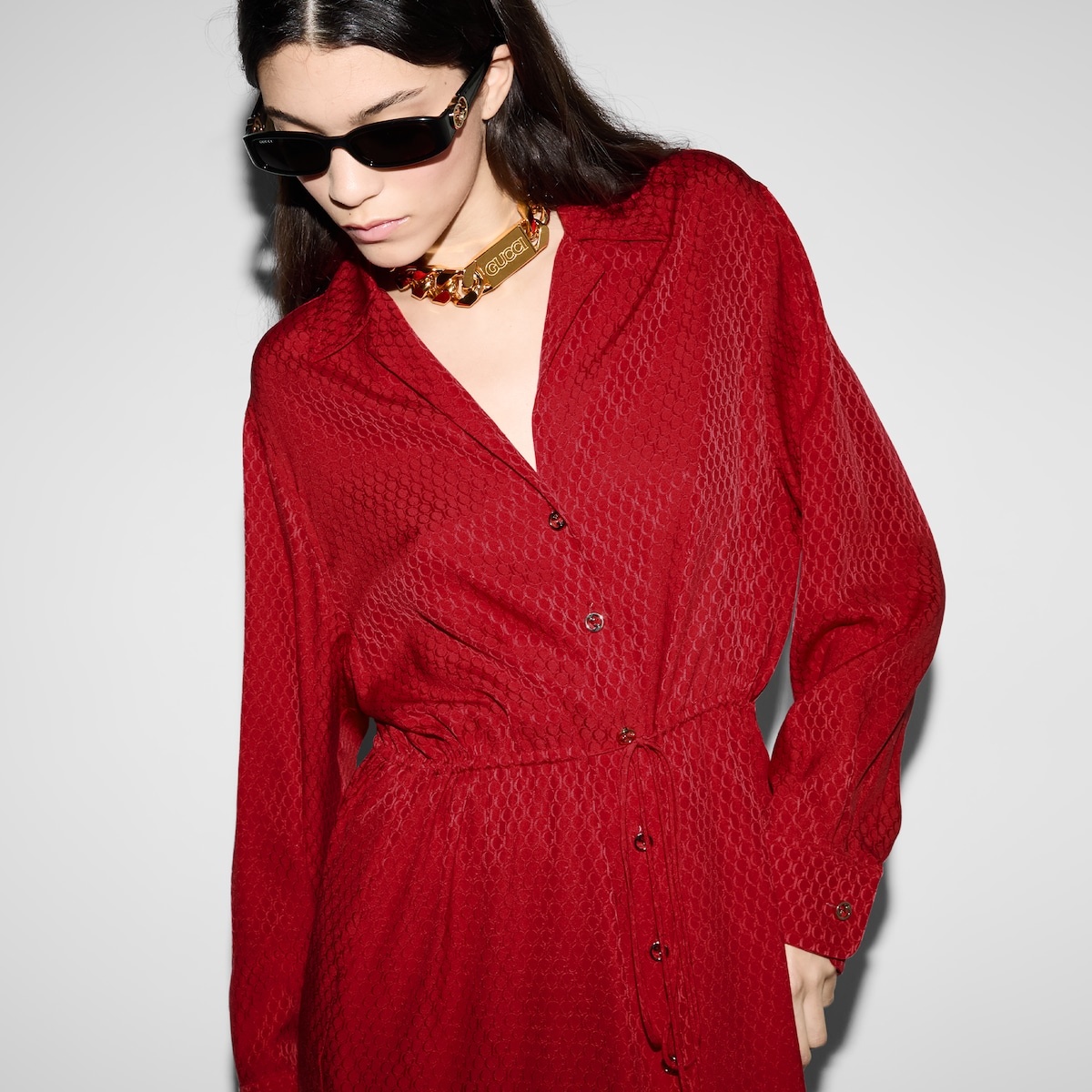 Gucci silk jacquard dress - 5