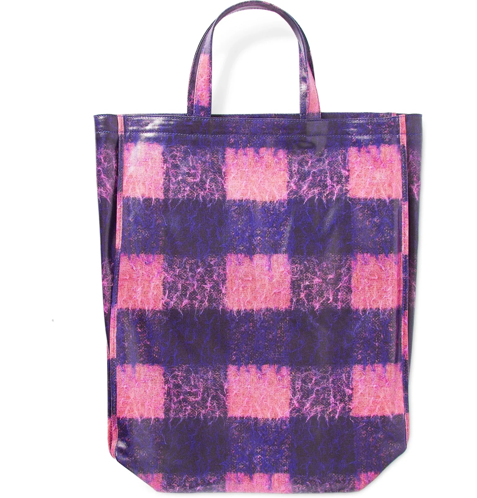 Checked Coated-Canvas Tote Bag - 3