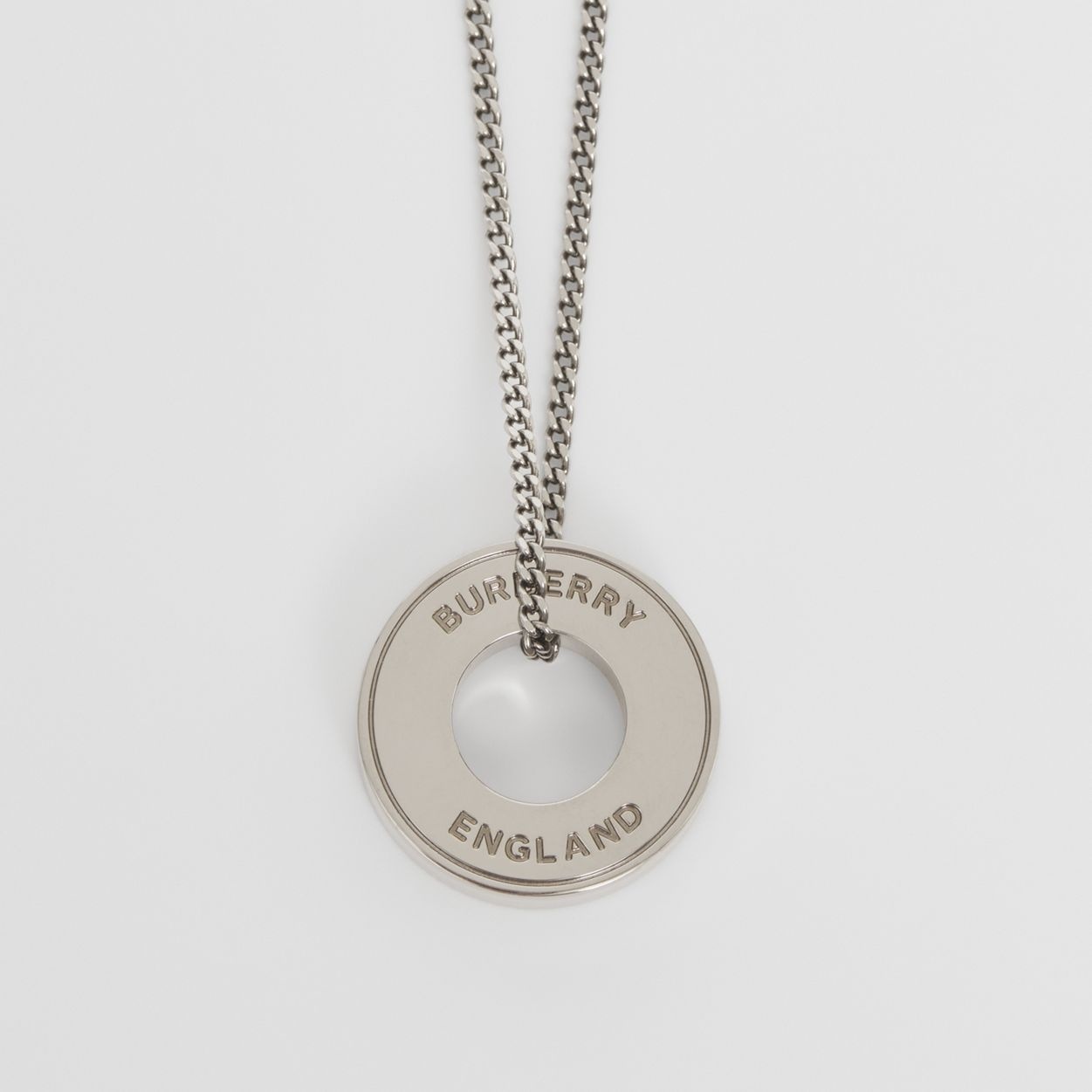 Palladium-plated Logo Graphic Necklace - 2